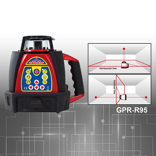 GPR R95-Laser rotatif rouge faisceau laser